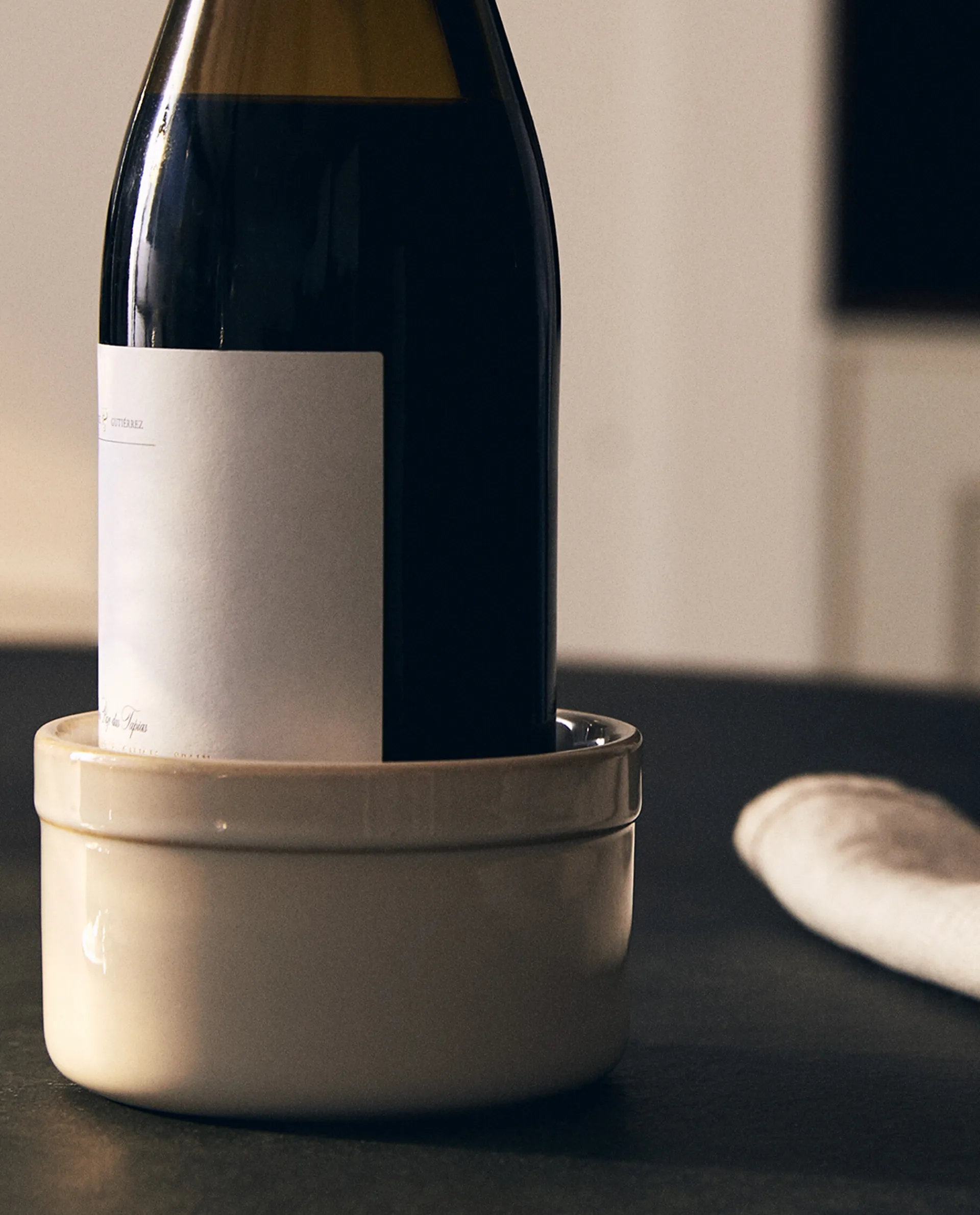 Wine & Cheese Collection*ZARA Home Ceramic Bottle Stand Cream