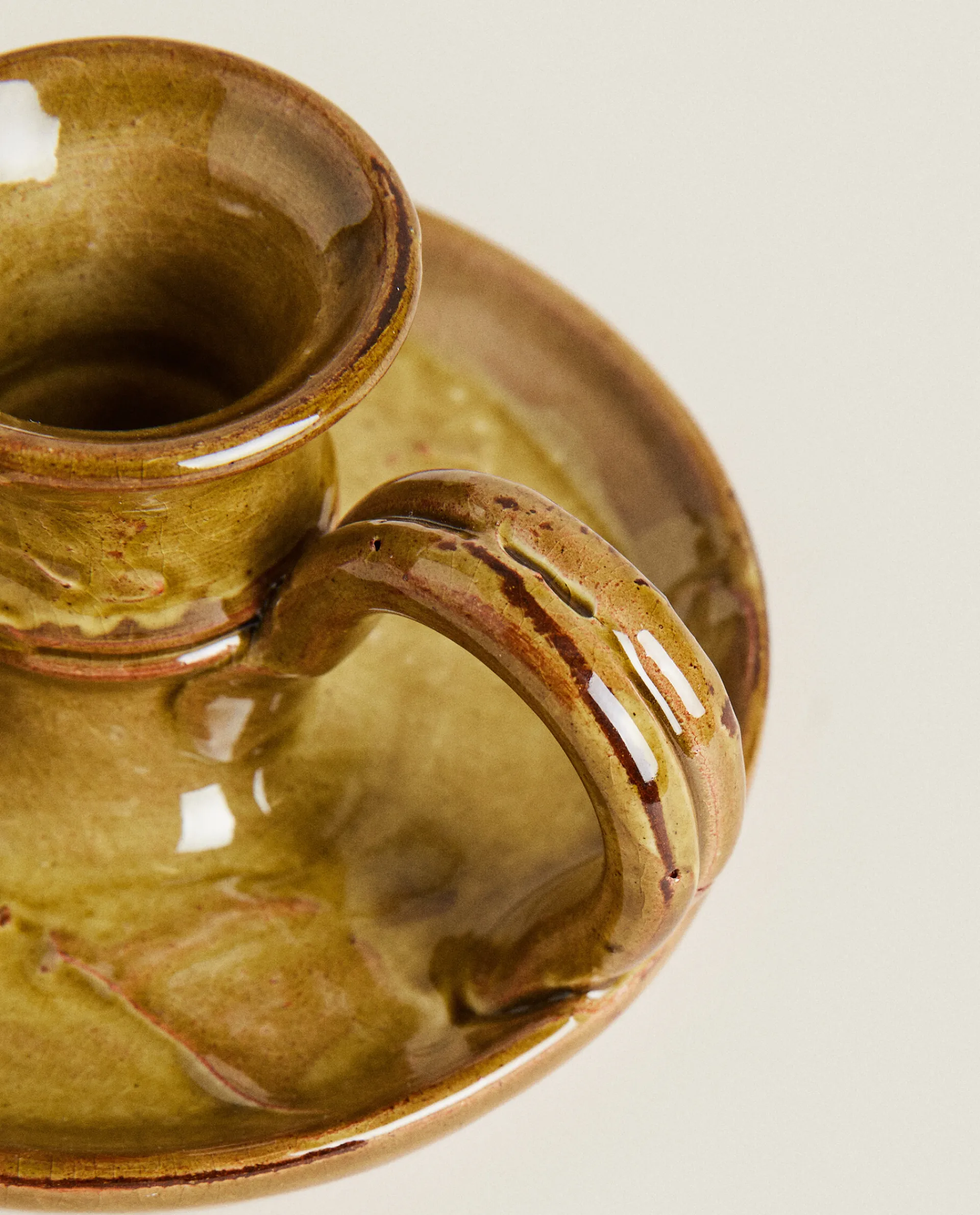 Candlesticks And Tealight Holders*ZARA Home Ceramic Candleholder Green