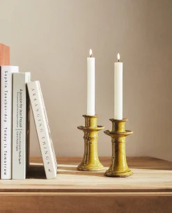 Candlesticks And Tealight Holders*ZARA Home Ceramic Candlestick Green
