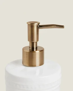Dispensers*ZARA Home Ceramic Dispenser With A Raised Design White