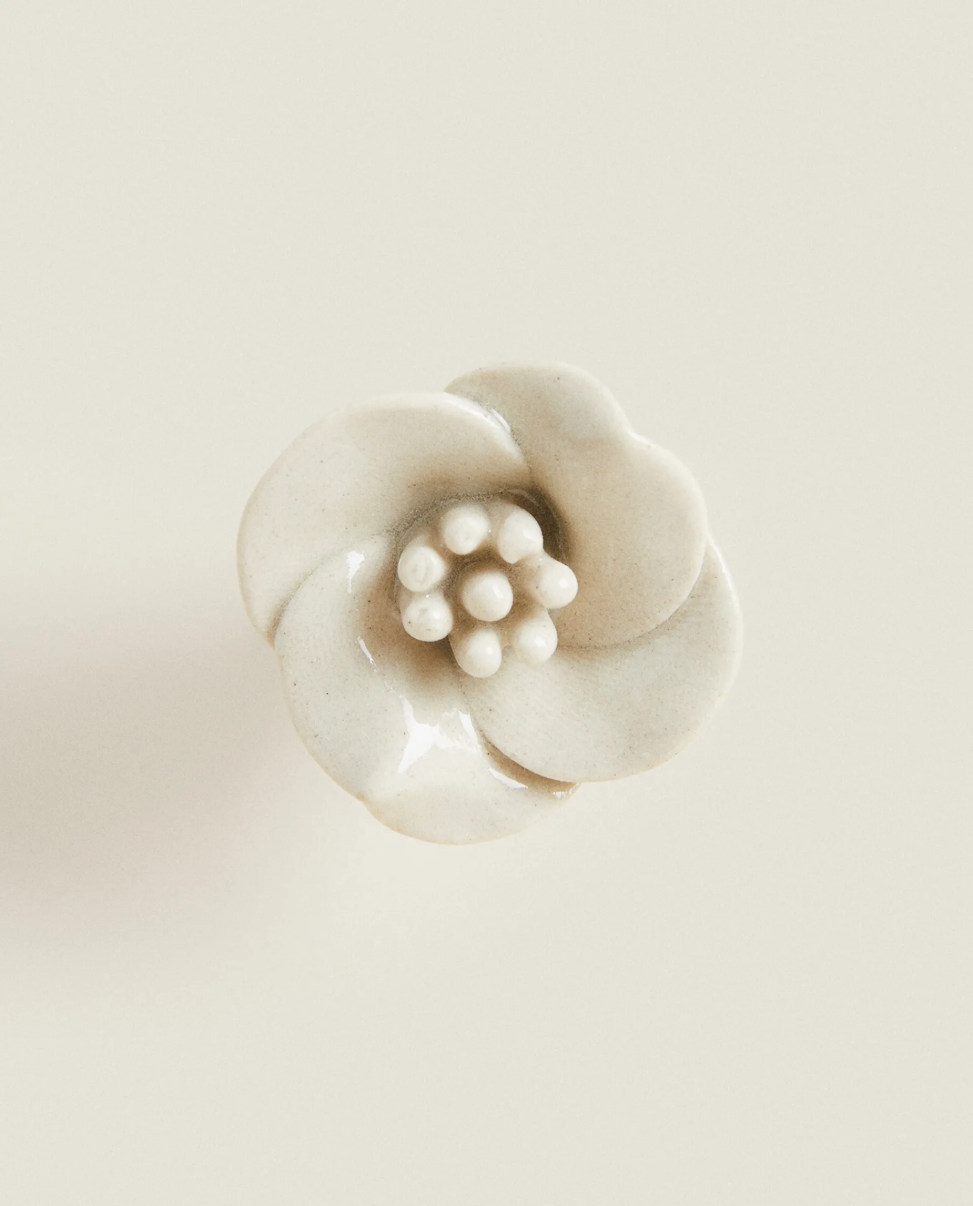 Door Knobs*ZARA Home Ceramic Flower Door Knob (Pack Of 2) Beige