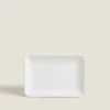 Soap Dishes*ZARA Home Ceramic Soap Dispenser With A Raised Design White