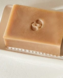 Soap Dishes*ZARA Home Ceramic Soap Dispenser With A Raised Design White