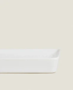 Soap Dishes*ZARA Home Ceramic Soap Dispenser With A Raised Design White