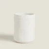 Glasses*ZARA Home Ceramic Tumbler With A Raised Design White
