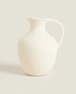 Vases*ZARA Home Ceramic Vase With Handle White