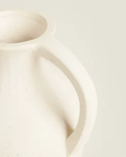 Vases*ZARA Home Ceramic Vase With Handle White