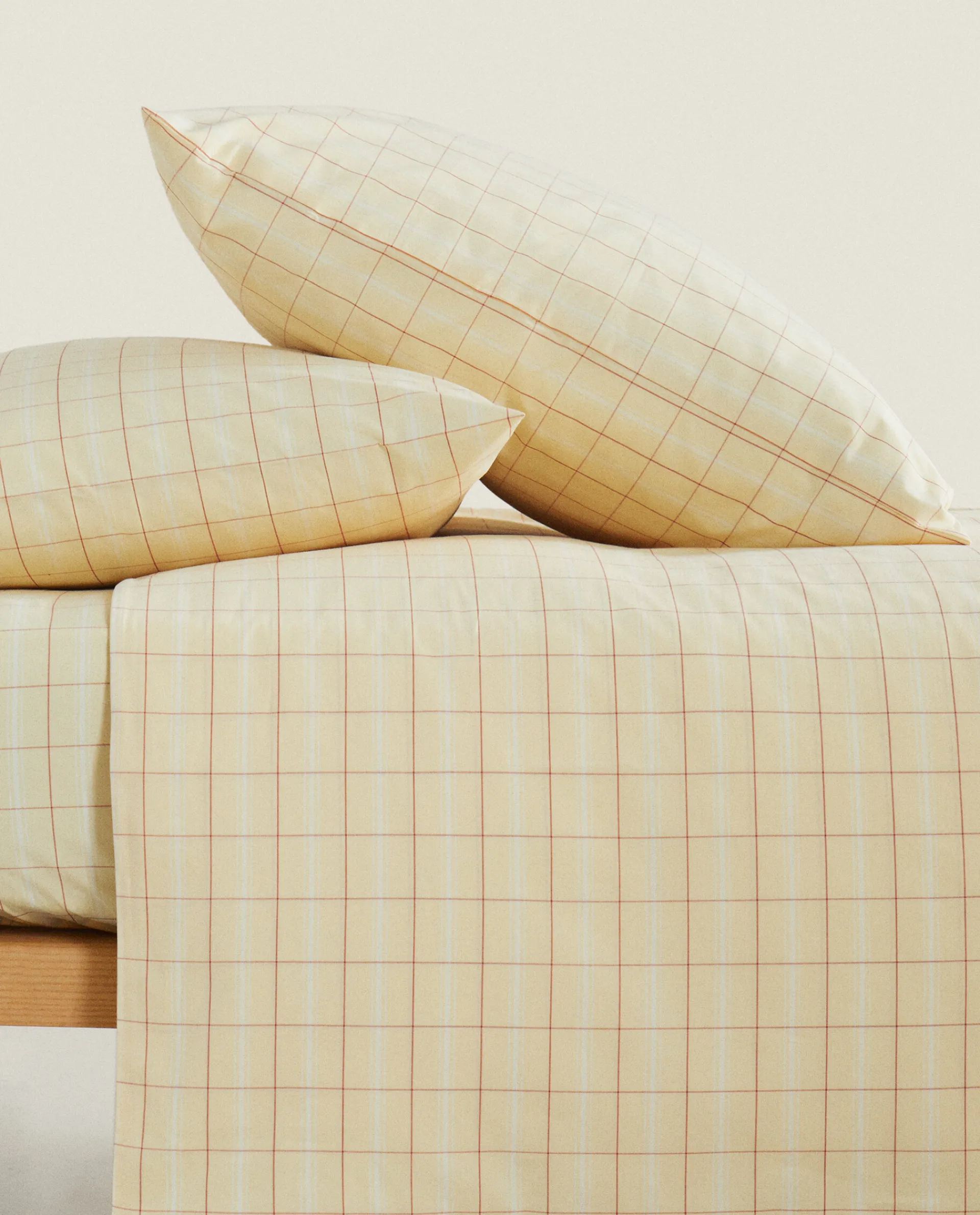 Duvet Covers*ZARA Home Check Duvet Cover Yellow