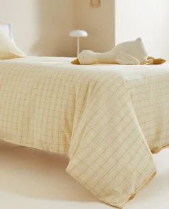 Duvet Covers*ZARA Home Check Duvet Cover Yellow