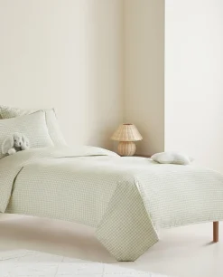 Duvet Covers*ZARA Home Check Duvet Cover Green