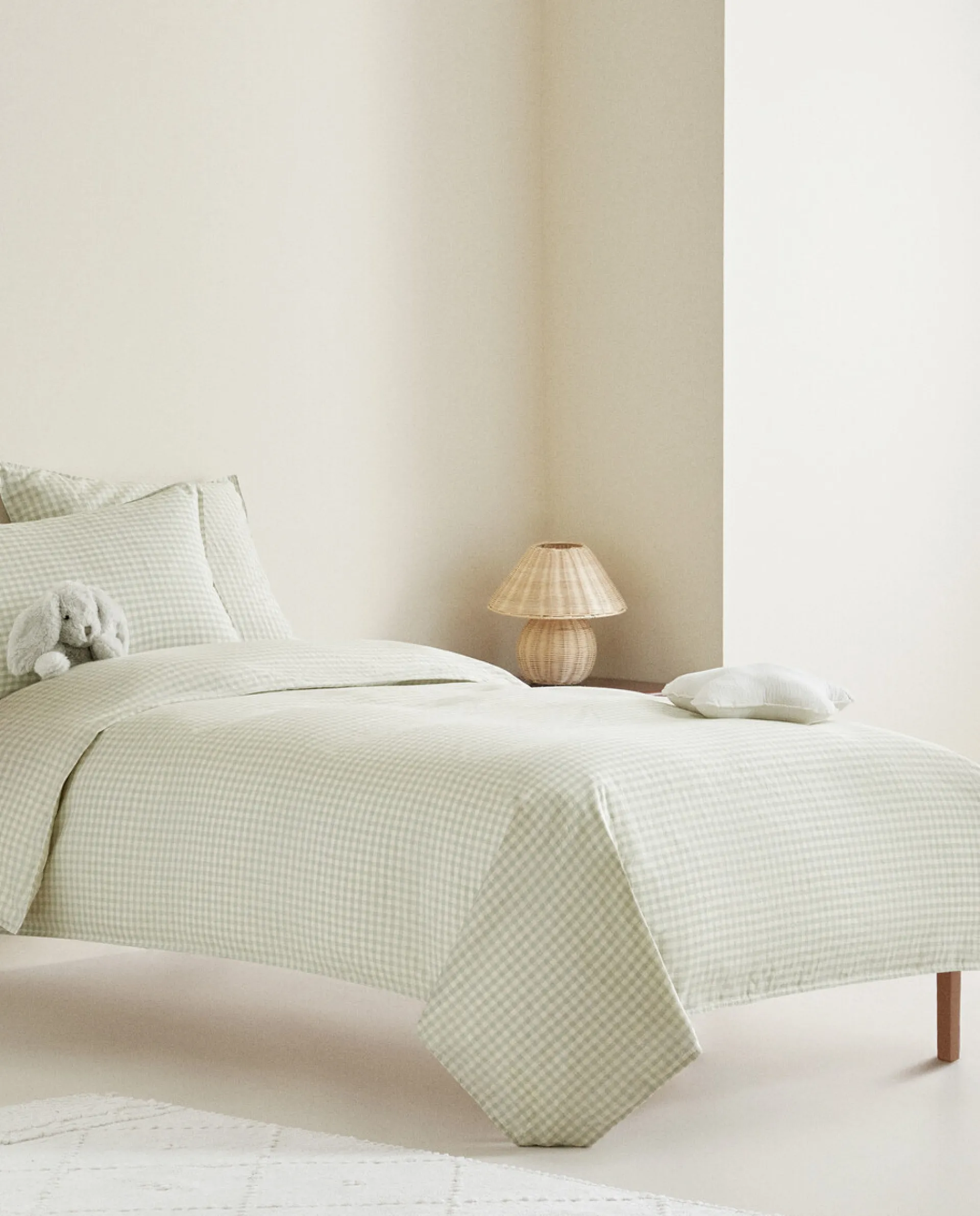 Duvet Covers*ZARA Home Check Duvet Cover Green