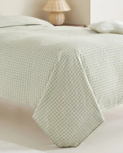Duvet Covers*ZARA Home Check Duvet Cover Green