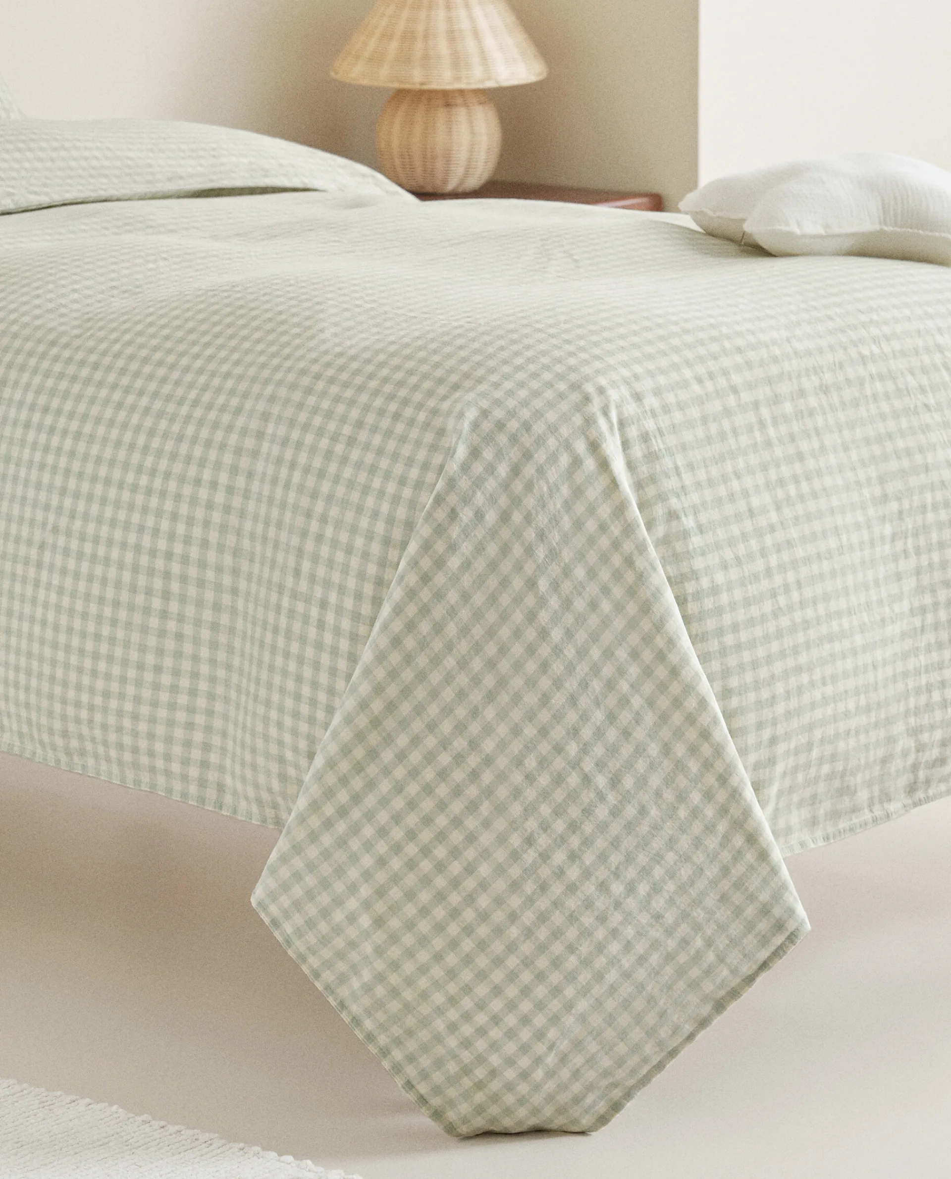 Duvet Covers*ZARA Home Check Duvet Cover Green