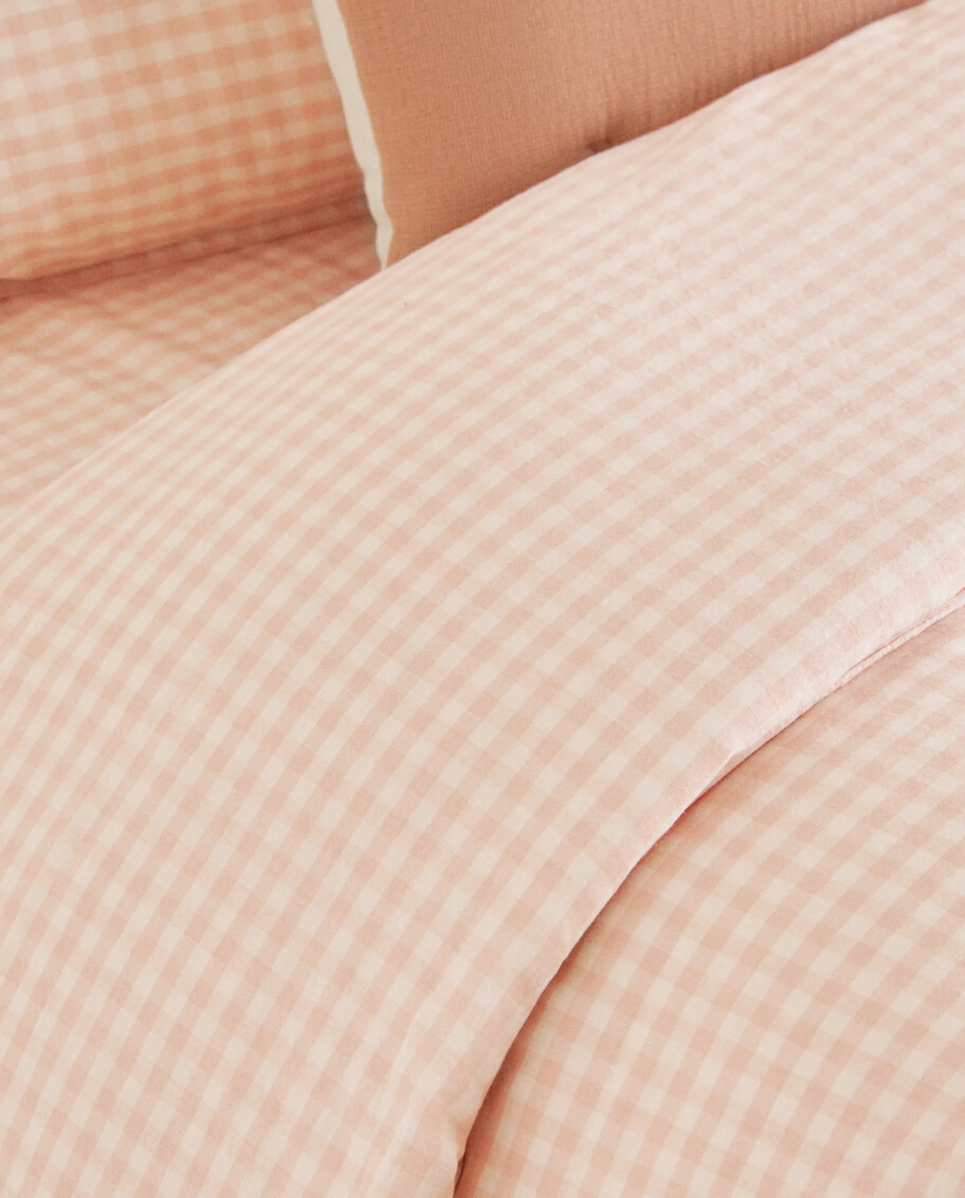 Duvet Covers*ZARA Home Check Duvet Cover Pink