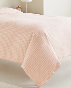 Duvet Covers*ZARA Home Check Duvet Cover Pink