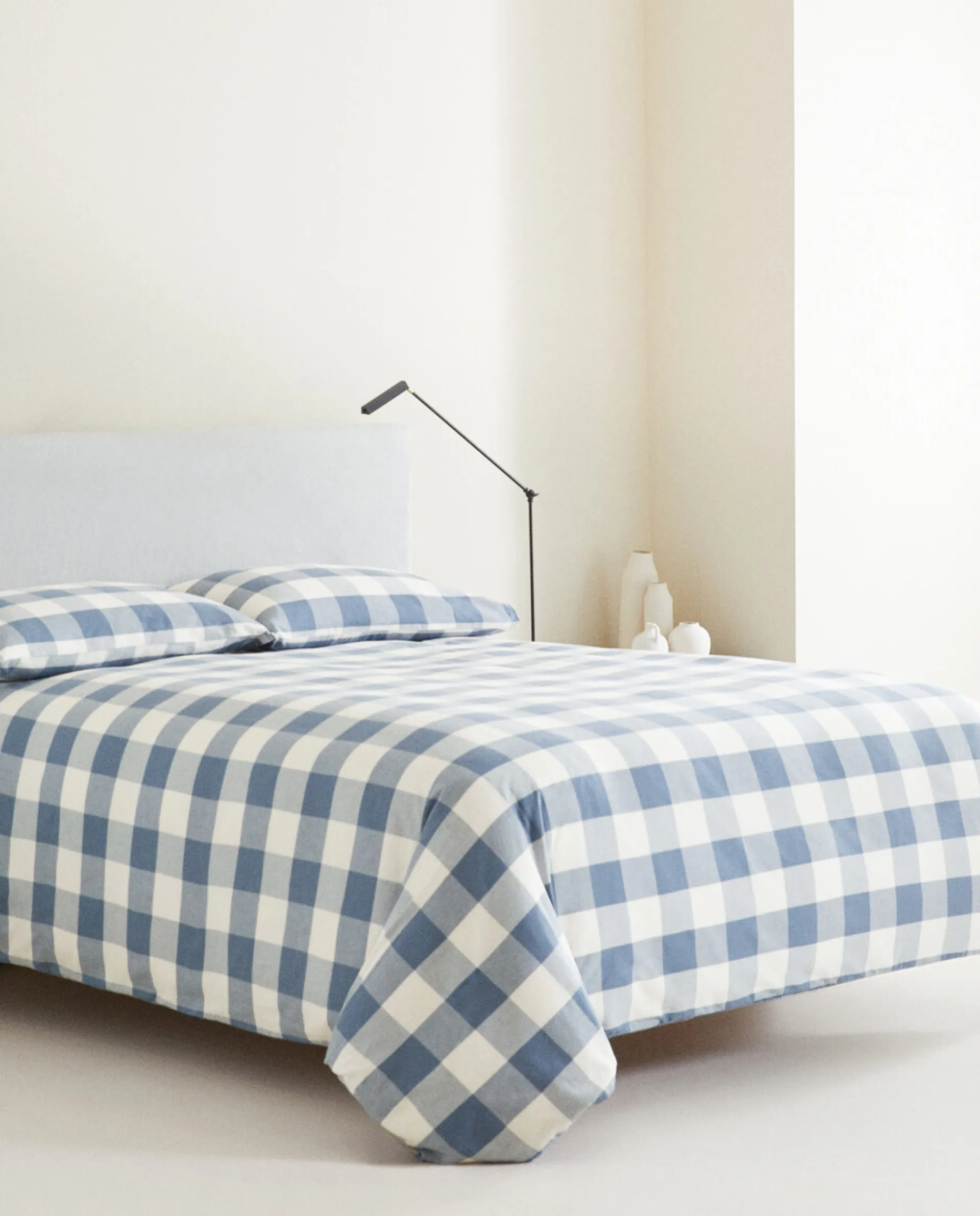 Duvet Covers*ZARA Home Check Duvet Cover Blue