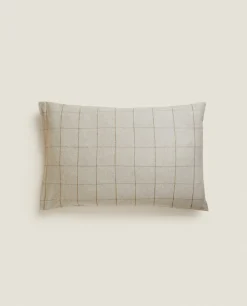 Pillowcases*ZARA Home Check Flannel Pillowcase Sand