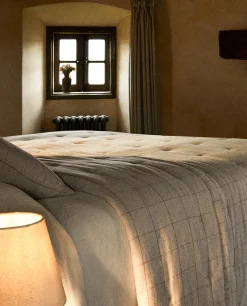 Quilts*ZARA Home Check Flannel Quilt Sand