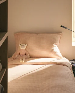 Pillowcases*ZARA Home Check Pillowcase Pink
