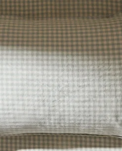 Pillowcases*ZARA Home Check Pillowcase Green