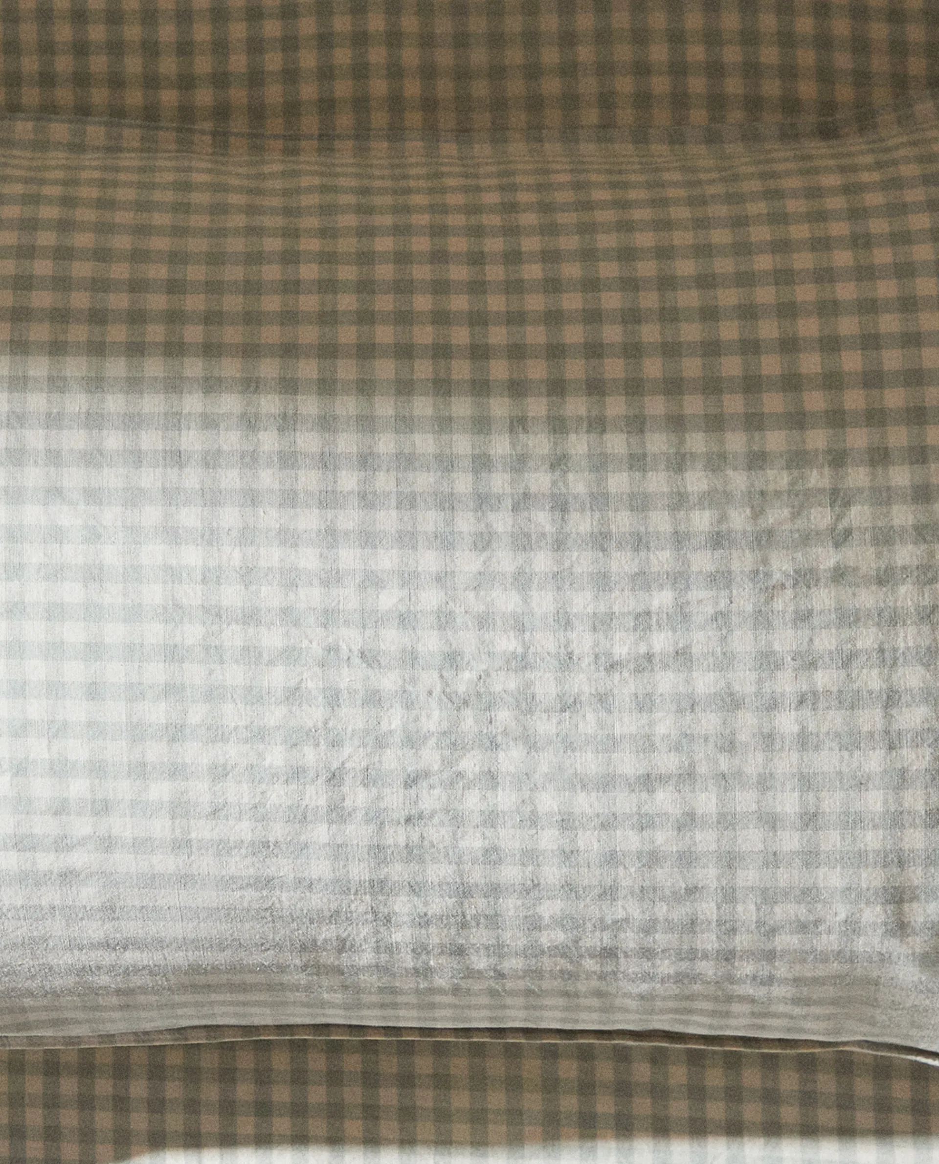 Pillowcases*ZARA Home Check Pillowcase Green