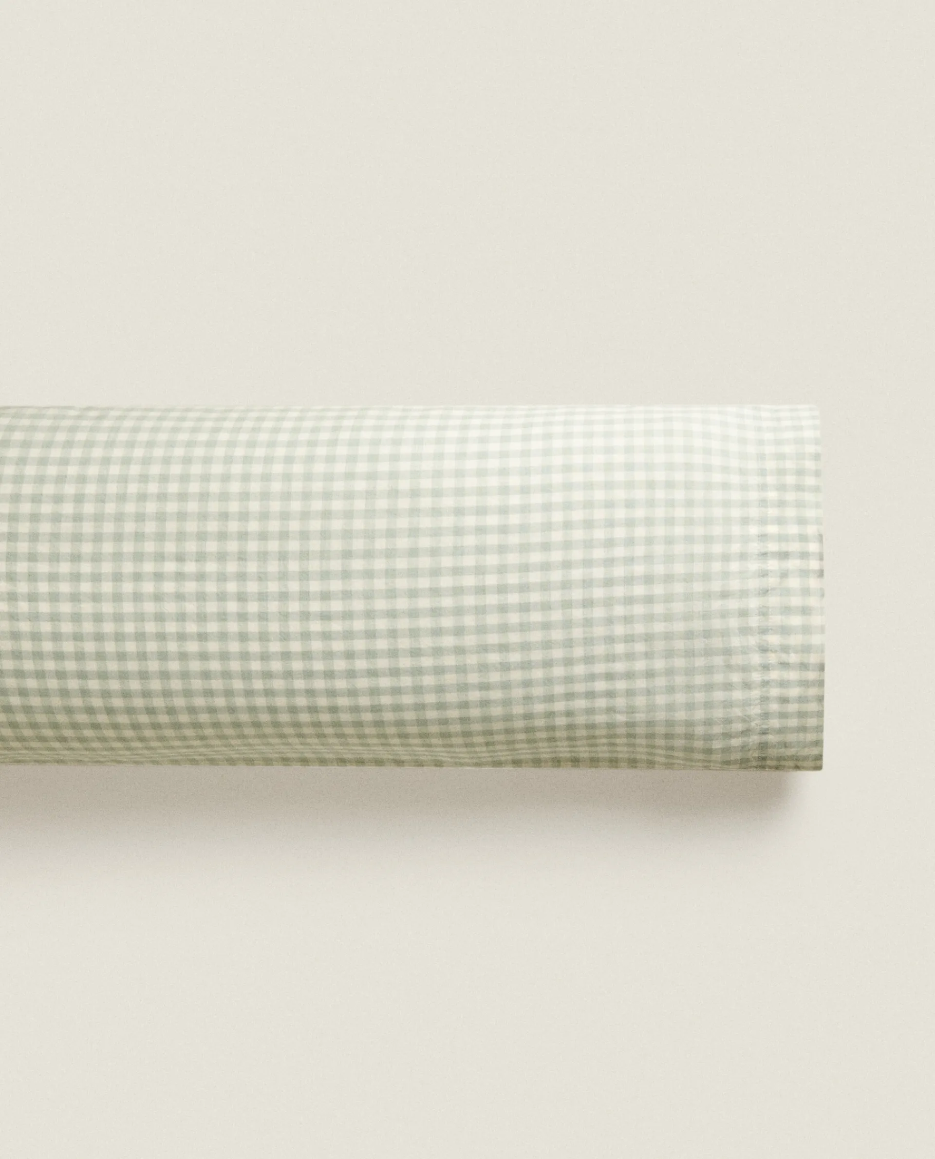 Pillowcases*ZARA Home Check Pillowcase Green