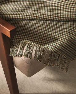 Blankets*ZARA Home Checked Blanket Green