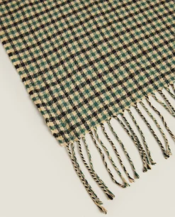 Blankets*ZARA Home Checked Blanket Green