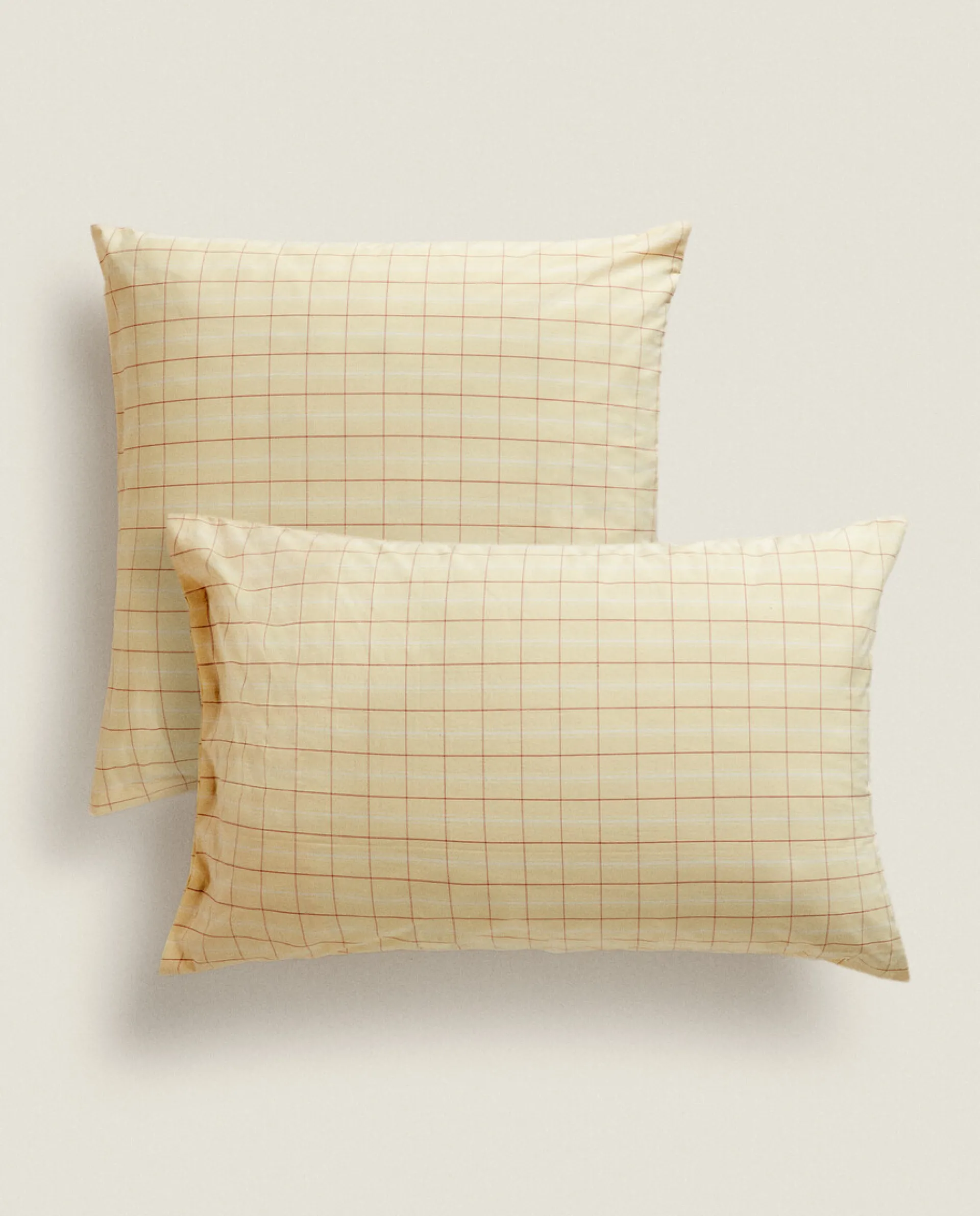 Pillowcases*ZARA Home Checked Pillowcase Yellow