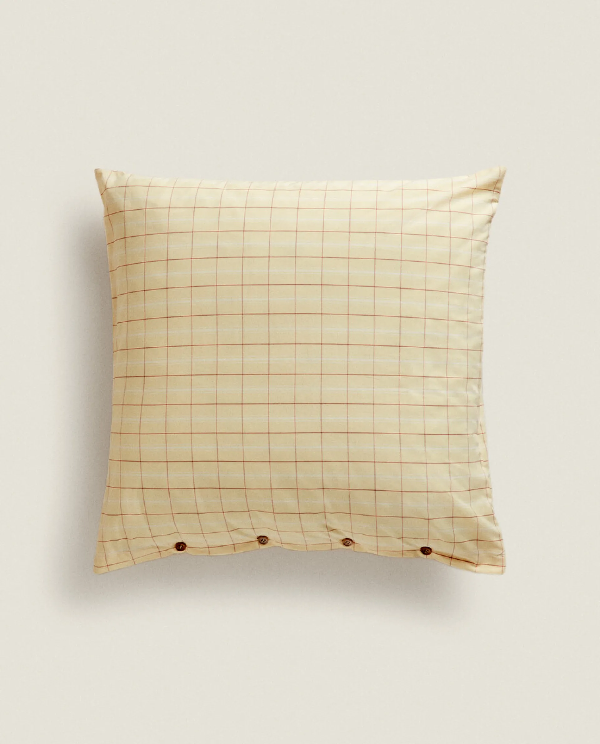 Pillowcases*ZARA Home Checked Pillowcase Yellow