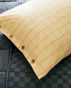 Pillowcases*ZARA Home Checked Pillowcase Yellow