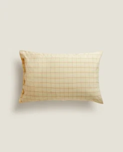 Pillowcases*ZARA Home Checked Pillowcase Yellow