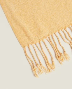 Blankets*ZARA Home Chenille Blanket Yellow