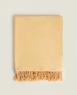 Blankets*ZARA Home Chenille Blanket Yellow