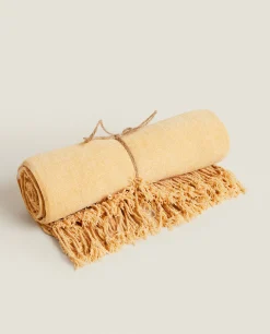 Blankets*ZARA Home Chenille Blanket Yellow