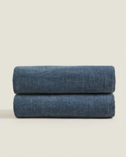 Blankets*ZARA Home Chenille Blanket Blue