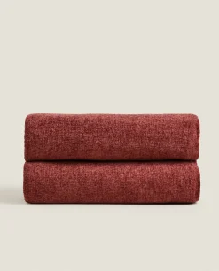 Blankets*ZARA Home Chenille Blanket Pink