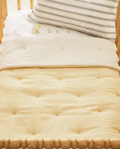 Crib Bedding*ZARA Home Chiffon And Cotton Jersey Quilt Yellow