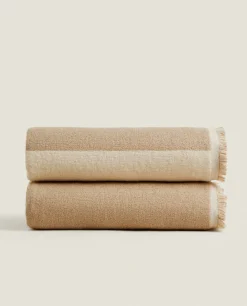Blankets*ZARA Home Chiffon Blanket Ecru/Beige