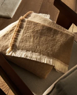 Blankets*ZARA Home Chiffon Blanket Ecru/Beige