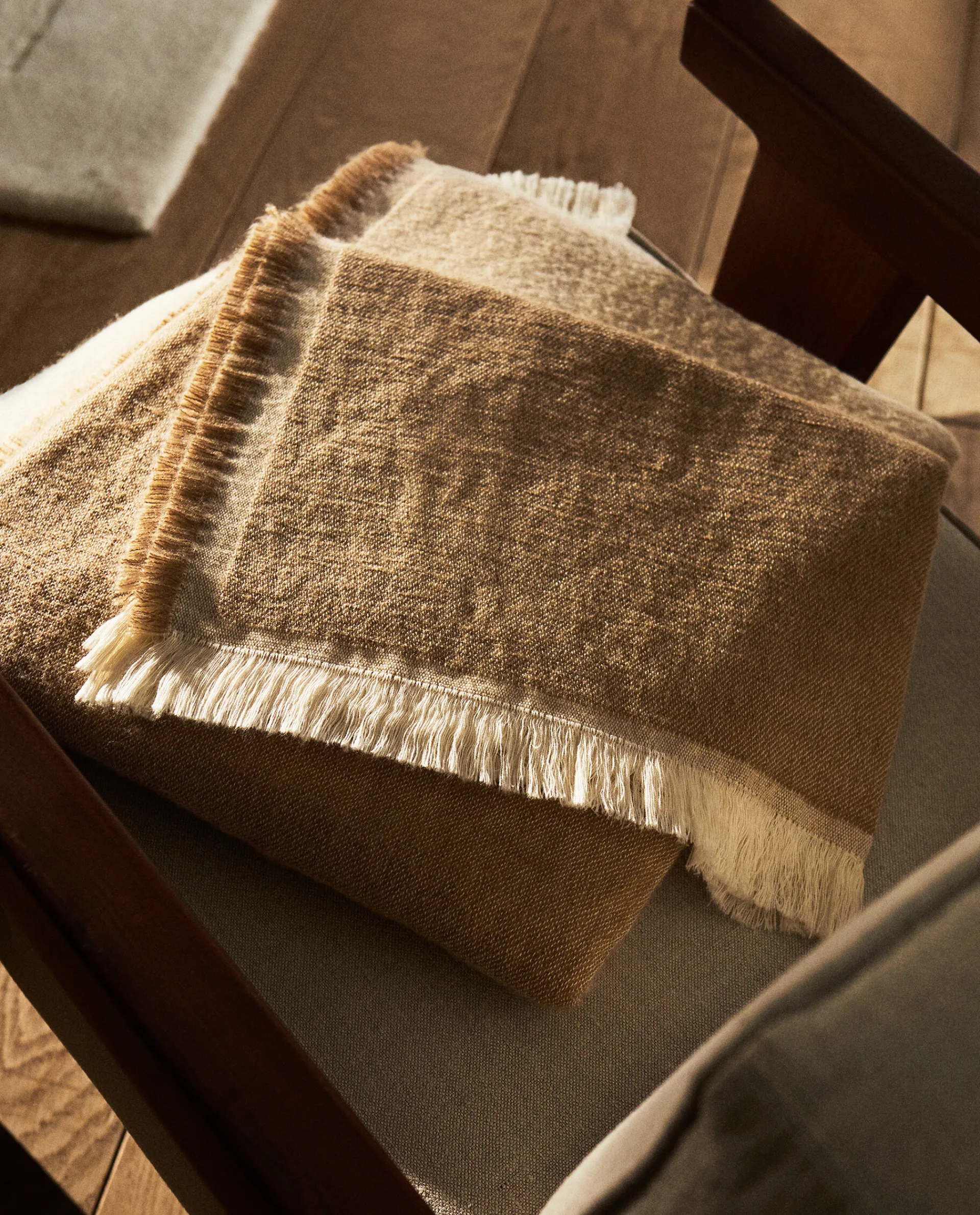 Blankets*ZARA Home Chiffon Blanket Ecru/Beige