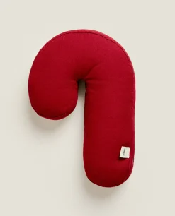 Kids*ZARA Home Children'S Candy Cane Christmas Pillow Multicolored