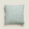 Kids*ZARA Home Children'S Checked Christmas Throw Pillow Cover Green
