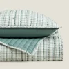 Kids*ZARA Home Children'S Checked Christmas Quilt Green