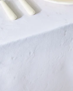 Dining*ZARA Home Christmas Glittery Floral Jacquard Tablecloth Golden