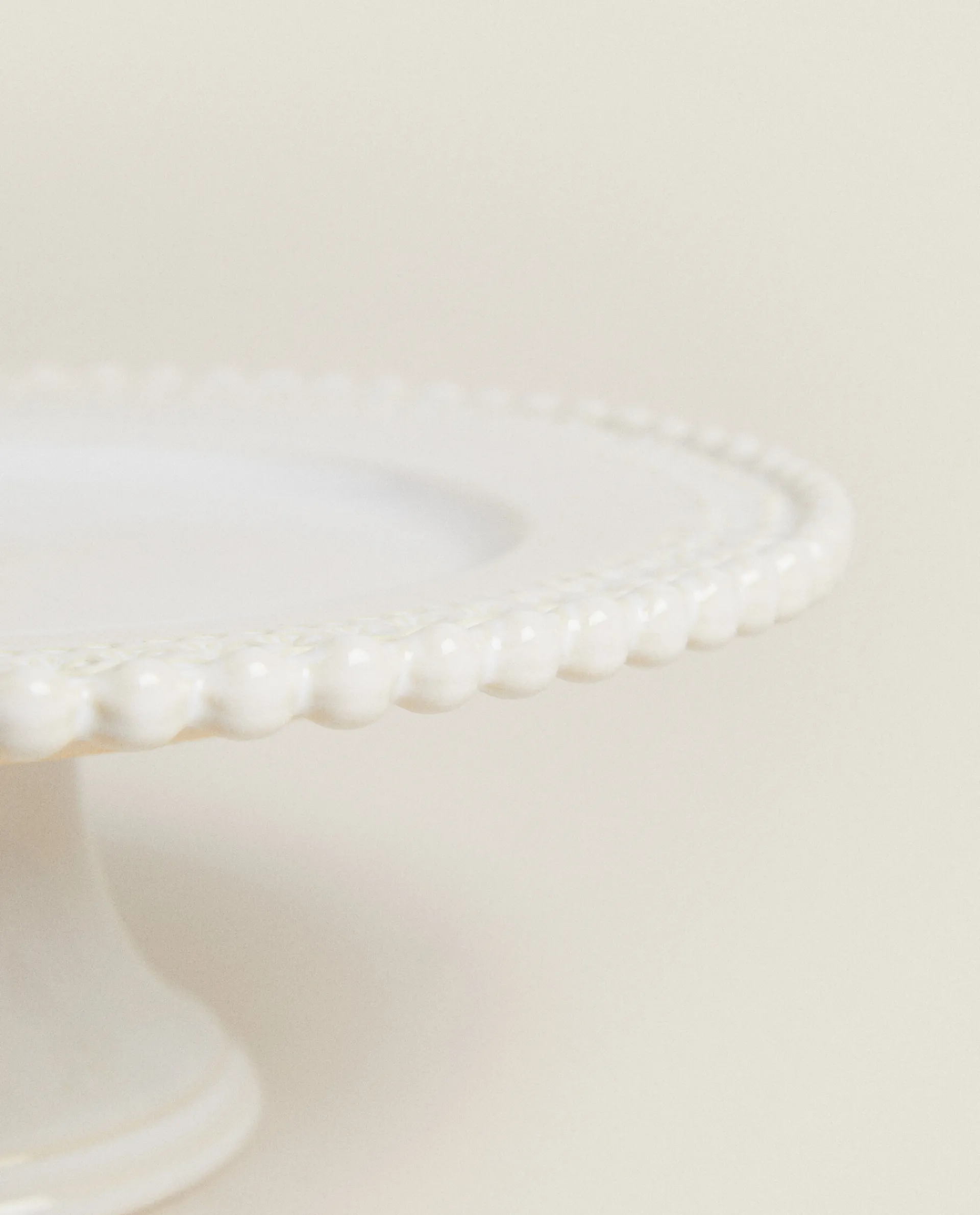 Dining*ZARA Home Christmas Snowflake Stoneware Cake Dish White