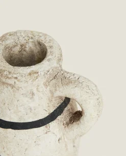 Candlesticks And Tealight Holders*ZARA Home Clay Vase Candlestick Terracotta