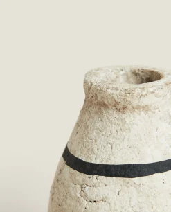 Candlesticks And Tealight Holders*ZARA Home Clay Vase Candlestick Terracotta