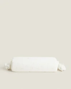 Crib Bedding*ZARA Home Clover Bolster Cushion Oyster White