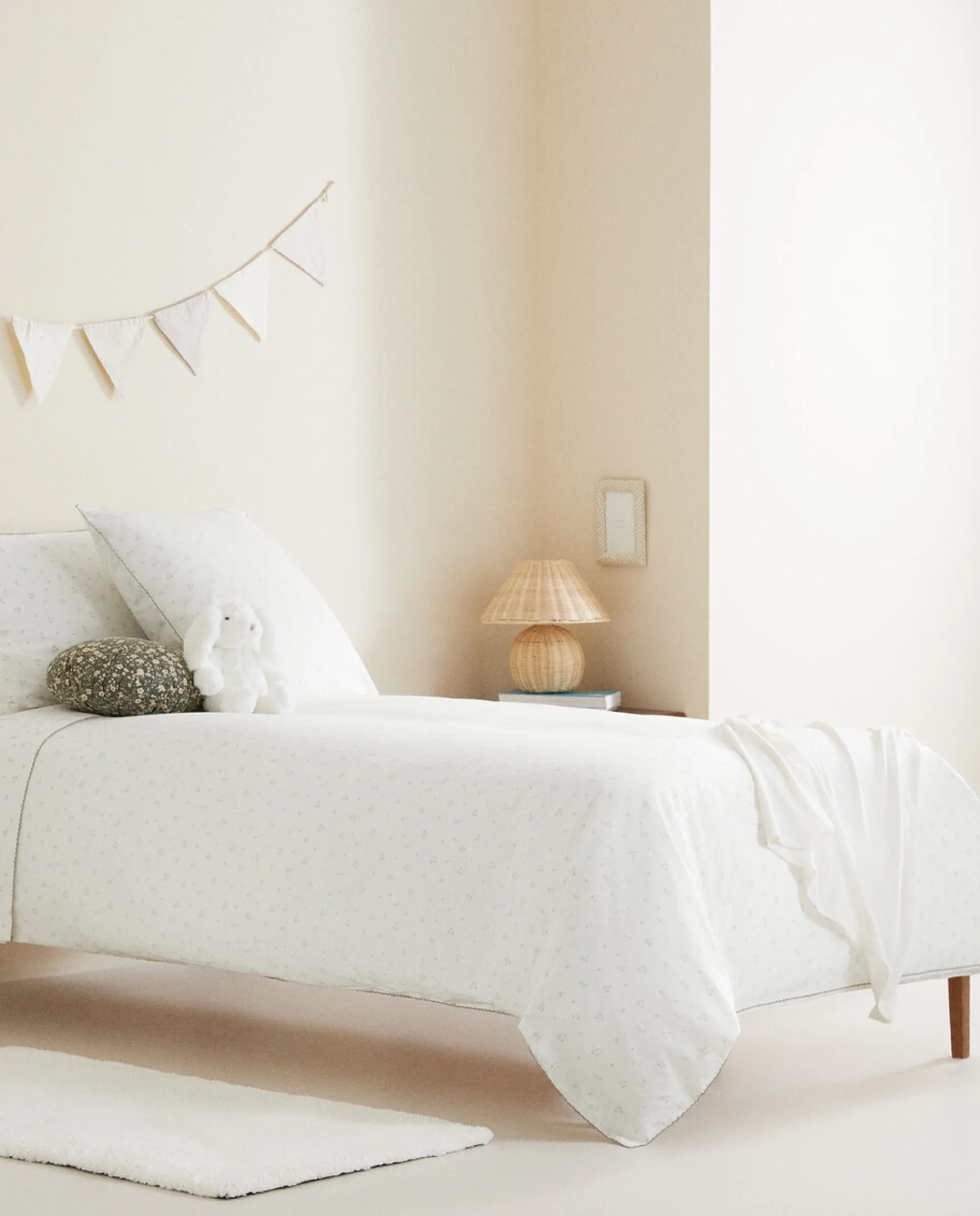 Crib Bedding*ZARA Home Clover Cotton Duvet Cover Oyster White